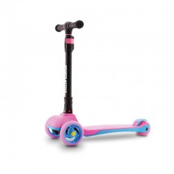 Sports Active - Trotineta Max cu rotile frontale cu lumini Inaltime ajustabila Pliabila Frana rezistenta 3 roti Pana la 50 kg Ro