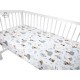 MimiNu - Cearceaf cu elastic pentru patut 120X60 cm Din bumbac certificat Oeko Tex Standard 100 Forest friends Grey/Beige