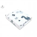 MimiNu - Cearceaf cu elastic pentru patut 120X60 cm Din bumbac certificat Oeko Tex Standard 100 Dino Granat