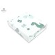 MimiNu - Cearceaf cu elastic pentru patut 120X60 cm Din bumbac certificat Oeko Tex Standard 100 Dino Mint