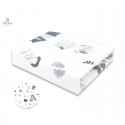 MimiNu - Cearceaf cu elastic pentru patut 120X60 cm Din bumbac certificat Oeko Tex Standard 100 Baby Shower Blue