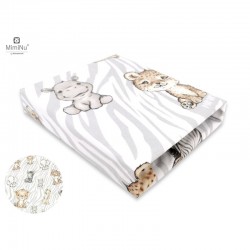 MimiNu - Cearceaf cu elastic pentru patut 120X60 cm Din bumbac certificat Oeko Tex Standard 100 Safari Natural