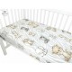 MimiNu - Cearceaf cu elastic pentru patut 120X60 cm Din bumbac certificat Oeko Tex Standard 100 Safari Natural