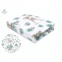 MimiNu - Cearceaf cu elastic pentru patut 120X60 cm Din bumbac certificat Oeko Tex Standard 100 Sweet Deer Mint