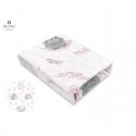 MimiNu - Cearceaf cu elastic pentru patut 120X60 cm Din bumbac certificat Oeko Tex Standard 100 Lulu Rose