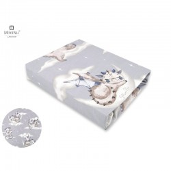 MimiNu - Cearceaf cu elastic pentru patut 120X60 cm Din bumbac certificat Oeko Tex Standard 100 Design Dragons