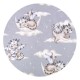 MimiNu - Cearceaf cu elastic pentru patut 120X60 cm Din bumbac certificat Oeko Tex Standard 100 Design Dragons