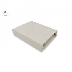 MimiNu - Cearceaf cu elastic pentru patut 120X60 cm Din bumbac certificat Oeko Tex Standard 100 Colectia Royal Beige