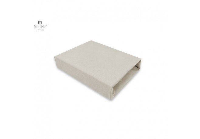 MimiNu - Cearceaf cu elastic pentru patut 120X60 cm Din bumbac certificat Oeko Tex Standard 100 Colectia Royal Beige