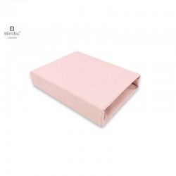 MimiNu - Cearceaf cu elastic pentru patut 120X60 cm Din bumbac certificat Oeko Tex Standard 100 Colectia Royal Powder Pink