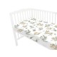 Qmini - Cearceaf cu elastic pentru patut 120X60 cm Din bumbac certificat Oeko Tex Standard 100 Safari