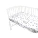 Qmini - Cearceaf cu elastic pentru patut 120X60 cm Din bumbac certificat Oeko Tex Standard 100 Teddy Bear with Blue Heart