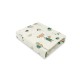 Qmini - Cearceaf cu elastic pentru patut 120X60 cm Din bumbac certificat Oeko Tex Standard 100 Fox and Rabbit Beige