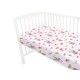 Qmini - Cearceaf cu elastic pentru patut 120X60 cm Din bumbac certificat Oeko Tex Standard 100 Fox and Rabbit Pink
