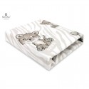 Miminu - Cearceaf cu elastic pentru patut 120X60 cm Din bumbac certificat Oeko Tex Standard 100 Safari Beige
