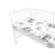 Qmini - Cearceaf cu elastic pentru patut 120x60 cm Din bumbac certificat Oeko Tex Standard 100 Teddy Bear and Friends Blue