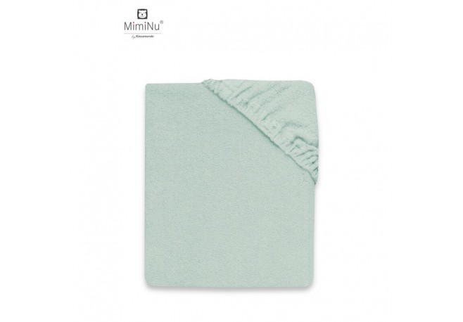 MimiNu - Cearceaf cu elastic pentru patut 120X60 cm Din terry Material certificat Oeko Tex Standard 100 Cold Mint