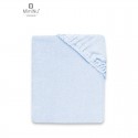 MimiNu - Cearceaf cu elastic pentru patut 120X60 cm Din terry Material certificat Oeko Tex Standard 100 Light Blue