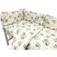 Qmini - Lenjerie patut 3 piese Cu protectie laterala Din bumbac certificat Oeko Tex Standard 100 Pentru patut 120x60 cm Dragons 