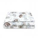 Qmini - Lenjerie junior cu 2 piese Din bumbac certificat Oeko Tex Standard 100 140 x 200 cm Teddy Bear and Friends Blue