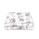 Qmini - Lenjerie junior cu 2 piese Din bumbac certificat Oeko Tex Standard 100 140 x 200 cm Elephants on Rainbow Pink