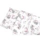Qmini - Lenjerie junior cu 2 piese Din bumbac certificat Oeko Tex Standard 100 140 x 200 cm Elephants on Rainbow Pink