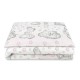 Qmini - Lenjerie junior cu 2 piese Din bumbac certificat Oeko Tex Standard 100 140 x 200 cm Teddy Bear with Pink Heart
