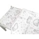 Qmini - Lenjerie junior cu 2 piese Din bumbac certificat Oeko Tex Standard 100 140 x 200 cm Teddy Bear with Pink Heart