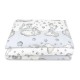 Qmini - Lenjerie junior cu 2 piese Din bumbac certificat Oeko Tex Standard 100 140 x 200 cm Teddy Bear with Blue Heart