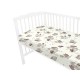 Qmini - Cearceaf cu elastic pentru patut 120X60 cm Din bumbac certificat Oeko Tex Standard 100 Dragons Beige
