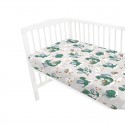 Qmini - Cearceaf cu elastic pentru patut 140X70 cm Din bumbac certificat Oeko Tex Standard 100 Dragons Gray