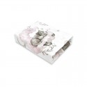 Qmini - Cearceaf cu elastic pentru patut 140X70 cm Din bumbac certificat Oeko Tex Standard 100 Teddy Bear and Friends Pink