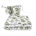 MimiNu - Lenjerie patut 3 piese Cu protectie laterala Din bumbac Din bumbac certificat Oeko Tex Standard 100 Pentru patut 120x60