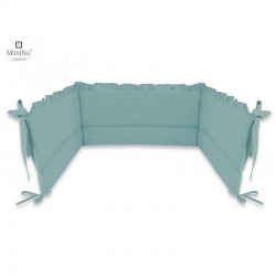 MimiNu - Aparatoare pentru patut 120x60 cm Cu volanase Din bumbac certificat Oeko Tex Standard 100 Cu inaltimea de 30 cm Cu pang