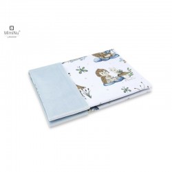 MimiNu - Paturica pufoasa cu doua fete Dimensiune 75x100 cm Din tesatura de catifea si bumbac Materiale certificate Oeko Tex Sta