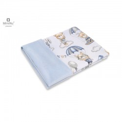 MimiNu - Paturica pufoasa cu doua fete Dimensiune 75x100 cm Din tesatura de catifea si bumbac Materiale certificate Oeko Tex Sta