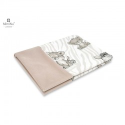 MimiNu - Paturica pufoasa cu doua fete Dimensiune 75x100 cm Din tesatura de catifea si bumbac Materiale certificate Oeko Tex Sta