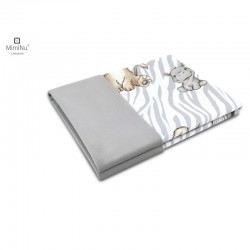 MimiNu - Paturica pufoasa cu doua fete Dimensiune 75x100 cm Din tesatura de catifea si bumbac Materiale certificate Oeko Tex Sta