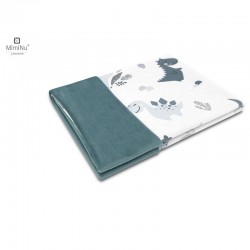 MimiNu - Paturica pufoasa cu doua fete Dimensiune 75x100 cm Din tesatura de catifea si bumbac Materiale certificate Oeko Tex Sta