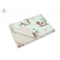 MimiNu - Paturica moale cu doua fete Dimensiune 75x100 cm Din bumbac certificat Oeko Tex Standard 100 Design Let\'s Go Natural