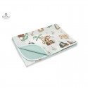 MimiNu - Paturica moale cu doua fete Dimensiune 75x100 cm Din bumbac certificat Oeko Tex Standard 100 Design Pirates Natural