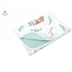 MimiNu - Paturica moale cu doua fete Dimensiune 75x100 cm Din bumbac certificat Oeko Tex Standard 100 Lulu Natural