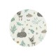 MimiNu - Paturica moale cu doua fete Dimensiune 75x100 cm Din bumbac certificat Oeko Tex Standard 100 Forest Friends Mint