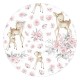 MimiNu - Paturica moale cu doua fete Dimensiune 75x100 cm Din bumbac certificat Oeko Tex Standard 100 Sweet Deer Pink