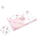 MimiNu - Paturica moale cu doua fete Dimensiune 75x100 cm Din bumbac certificat Oeko Tex Standard 100 Design Pink Ballerina