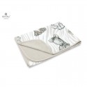 MimiNu - Paturica moale cu doua fete Dimensiune 75x100 cm Din bumbac certificat Oeko Tex Standard 100 Safari Beige