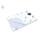MimiNu - Paturica moale cu doua fete Dimensiune 75x100 cm Din bumbac certificat Oeko Tex Standard 100 Baby Shower Blue