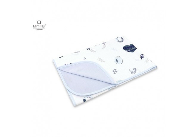MimiNu - Paturica moale cu doua fete Dimensiune 75x100 cm Din bumbac certificat Oeko Tex Standard 100 Baby Shower Blue