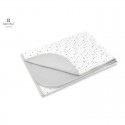 MimiNu - Paturica moale cu doua fete Dimensiune 75x100 cm Din bumbac certificat Oeko Tex Standard 100 Mini Gray Stars