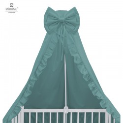 MimiNu - Baldachin pentru patut cu funda si volanas 210x145 cm Material certificat Oeko Tex Standard 100 Colectia Royal Nepal Gr